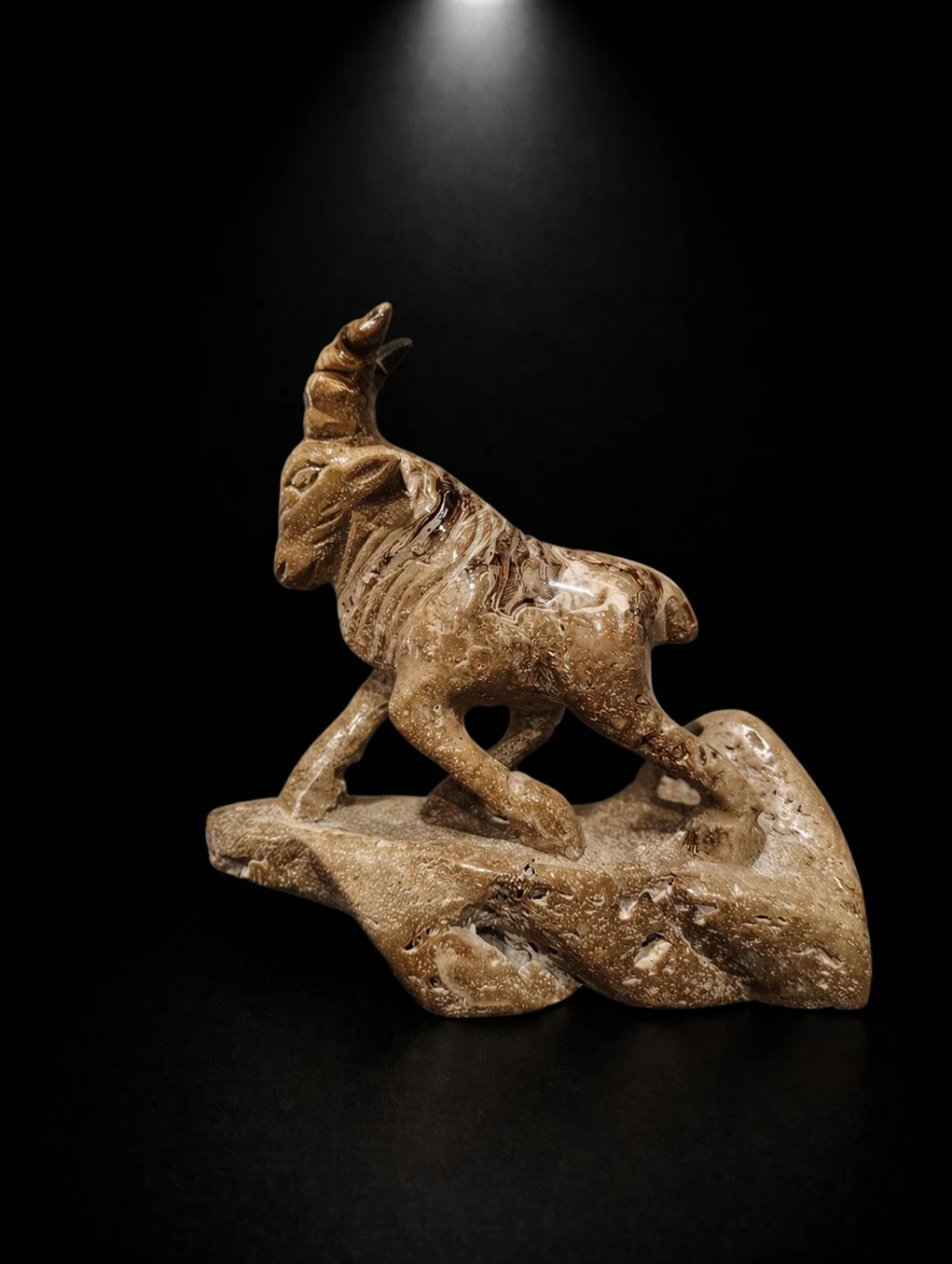 Leaping antelope sculpture